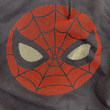 Navy Heavy Weight Hoodie Sweatshirt Spider-Man Face  Raised Logo Mens L Marvel