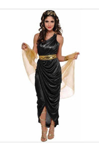 Women’s  QUEEN of the NILE Egyptian Halloween Costume Dress MEDIUM 6-8