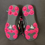 Adidas Black And White Soccer Cleats With Hot Pink Laces And Cleats Sz 10.5 NWT2