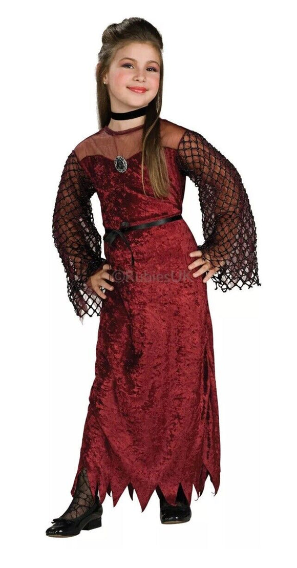 Child Girls Gothic Enchantress Dress up Costume Halloween Size Medium 8-10