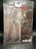 Spandex Diamond Net Pantyhose Red Adult Size Leg Avenue 9005