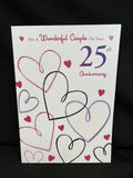 Happy 25th Anniversary Greeting Card w/Envelope