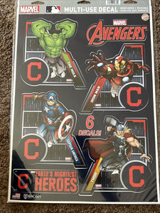 Cleveland Guardians /  MARVEL Multi-Use 6 Piece Decals 11" x 17"