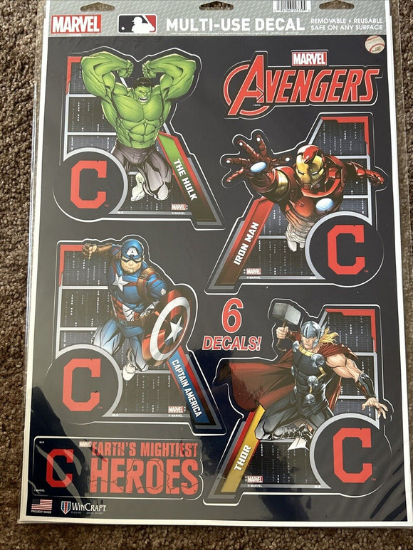 Cleveland Guardians /  MARVEL Multi-Use 6 Piece Decals 11