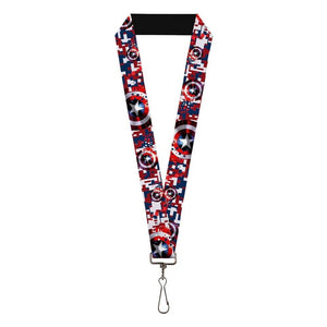 MARVEL AVENGERS Lanyard - 1.0" - Captain America- WCA041