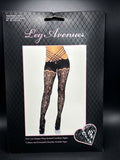 Leg Avenue Vine Lace Strappy Wrap Crotchless Tights 9915 OSFM Black