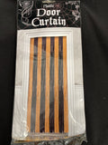 Halloween Party Orange & Black  Door Fringe Curtain Decoration