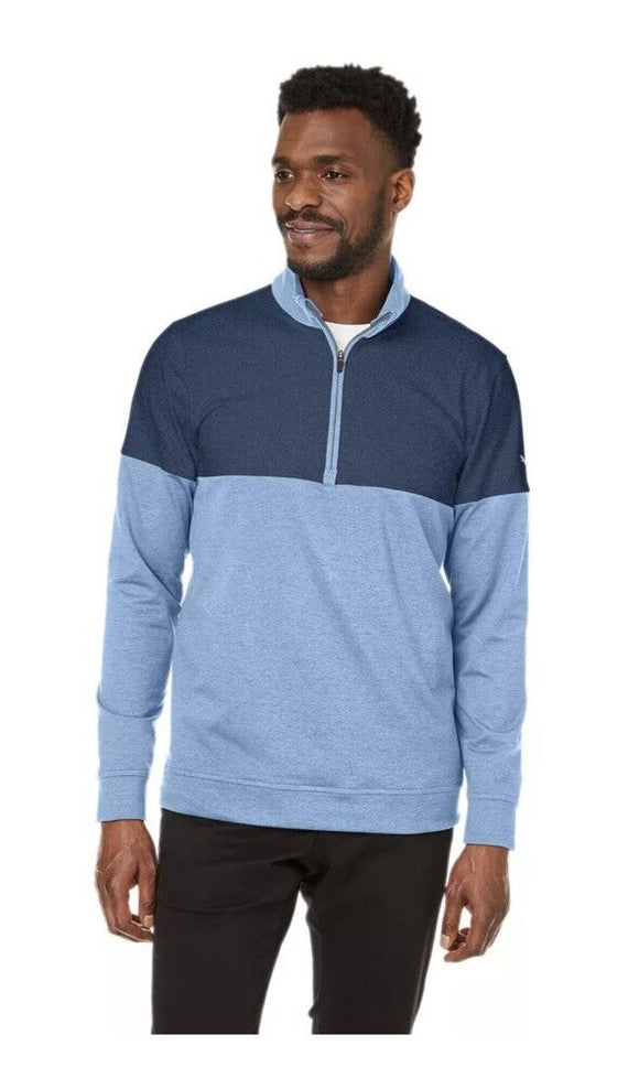 Puma Golf Men's Cloudspun Warm Up Quarter-Zip Bell Blue Sz L