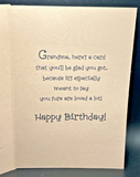 Happy Birthday Grandma from Grandson Greeting Card w/Envelope