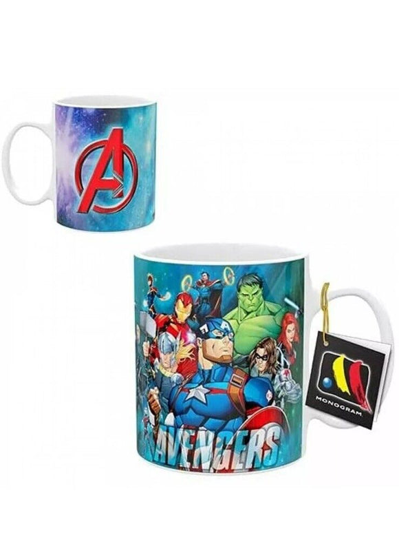 Marvel Avengers Characters and Symbol 11oz Ceramic Mug Multi-Color