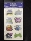 Battle Royal Video Game War Kids Birthday Party Favor Temporary Tattoos