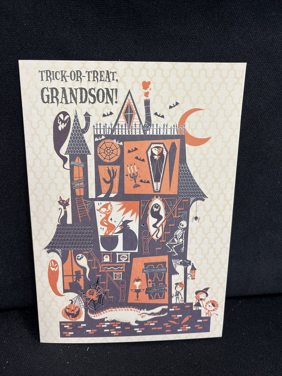Happy Halloween Grandson Greeting Card w/Envelope