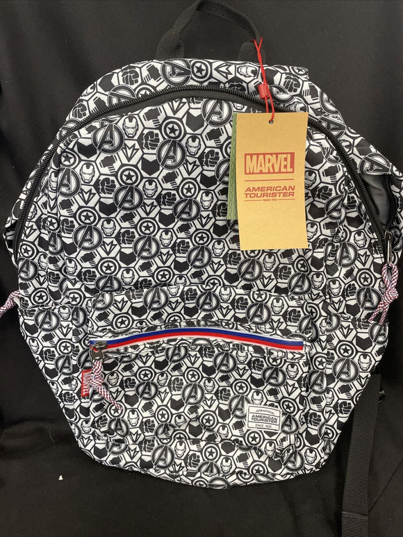 American Tourister Avengers Backpack Black n White Marvel