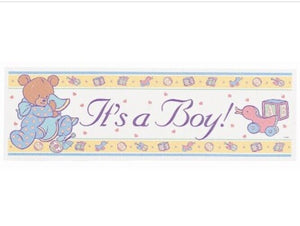 Amscan Sweet Dreams It's a Boy Giant Sign Banner, 65 X 20", Multi