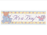 Amscan Sweet Dreams It's a Boy Giant Sign Banner, 65 X 20", Multi