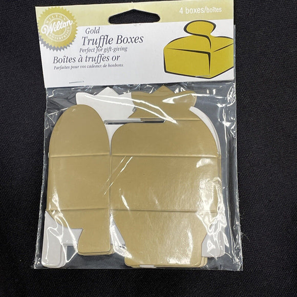 Wilton Truffle Boxes 4ct - Metallic Gold 