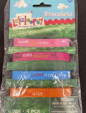 LALALOOPSY 4 RUBBER BRACELETS NEW, PARTY FAVORS, MADE IN USA, 3+