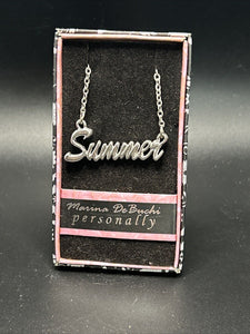 Marina DeBuchi "Summer" Necklace Silver Plated 15 +3 extender NEW