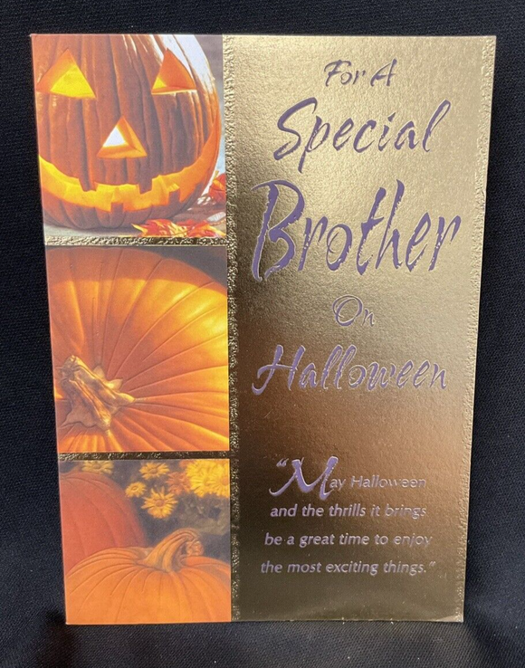 For Brother on Halloween Greeting Card w/Envelope