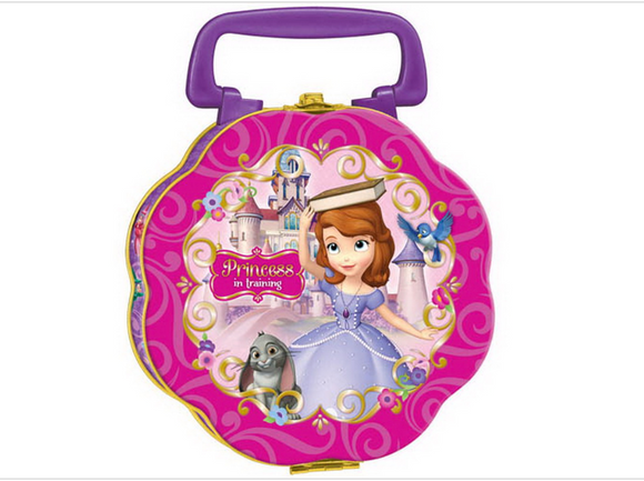 Disney Princess Sofia the First Metal Tin Lunch Box Storage Carrying Case