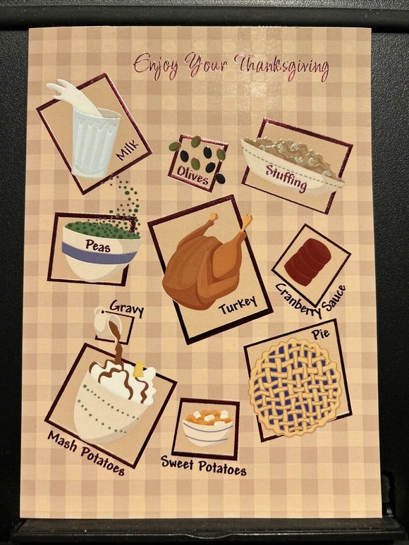 Happy Thanksgiving Greeting Card w/Envelope