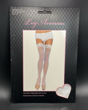 Sexy Leg Avenue Nylon Stockings with Lace Top White  Style 1011