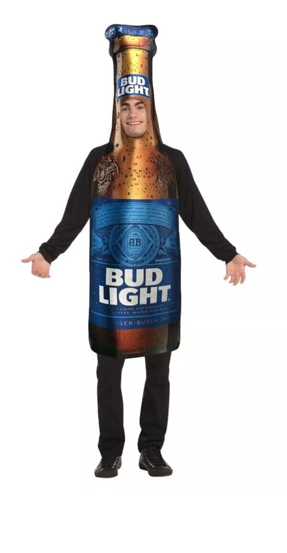 Rasta Imposta Mens Bud Light Beer Bottle Halloween Costume One Size Fits Most