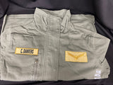 Captain Marvel Carol Danvers Army Green Full Zip Patch Utility Jacket Size Large