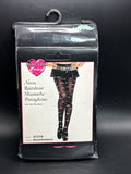 Music Legs Neon Rainbow Mustache Pantyhose 37219 OSFM