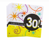 Life Is Great 30! Birthday Beverage Napkins 16ct