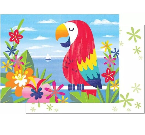 Lush Luau Tropical Island Beach Summer Party Invitations w/Envelopes 8Ct