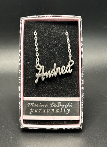 Marina DeBuchi "Andrea" Necklace Silver Plated 15 +3 extender NEW
