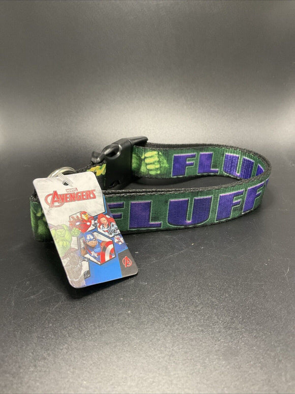 Marvel Plastic Clip Pet Collar Large-Customized “Fluffy” WHU011, 1” Wide 15”-26”