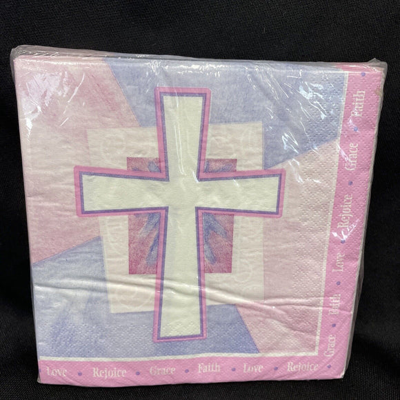 Rejoice Pink Communion Luncheon Napkins 36Ct