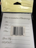 Divinity Cross Silver Gold Religious Christian 8 Party Invitations Christening1