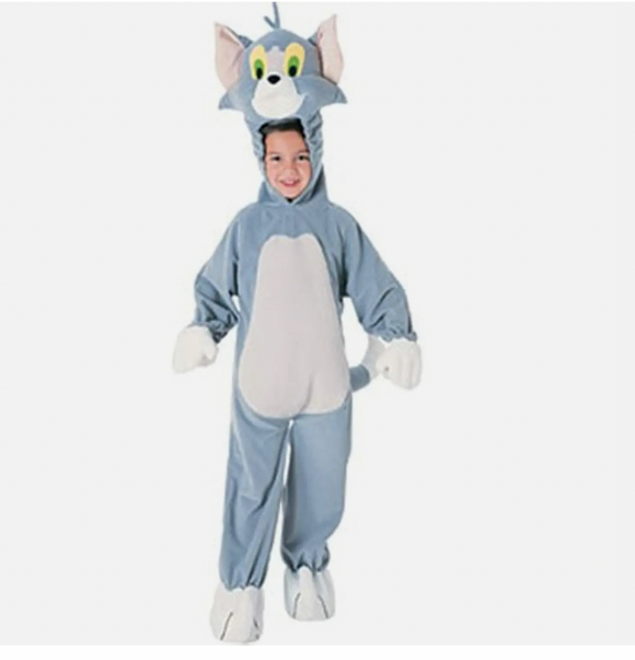 Tom & Jerry Tom Child Jumpsuit Costume, Toddler USA 2-4 For 1-2 Yrs old