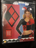 Harley Quinn Crop Top DC Comics  Halloween Adult M/L 6-14 Costume Accessory2
