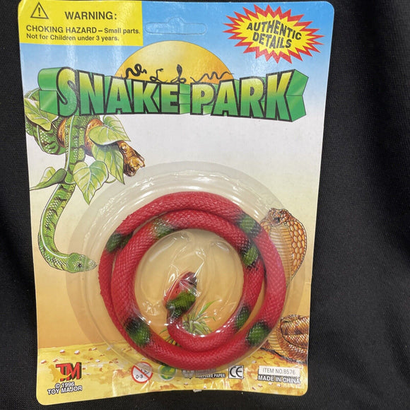 Toy Red Green Spotted Rubber Snake Ages 3+