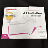 Office Depot A2 Invitation Envelopes Ivory 100 Count  Peel To Close0