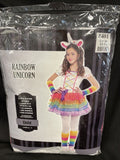 Rainbow Unicorn New in Package 4-Piece Set Halloween Costume Girls Size L 12-14