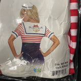 LEG AVENUE DECKHAND DIVA SAILOR ADULT HALLOWEEN COSTUME WOMEN'S SIZE M/L