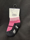 Tic Tac Toe Baby Mary Jane Sock Age 12-24 Mos Pink Stripes