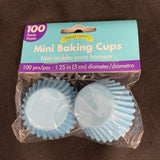 Mini Cupcake Cases 100/pkg - Caribbean Blue 1.25”