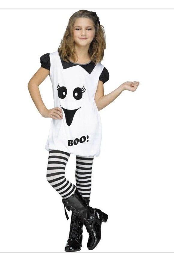 Ghost Romper Girls Child Halloween Costume Size Medium 8-10