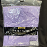 Lavender Tableskirt Plastic 14 X 29