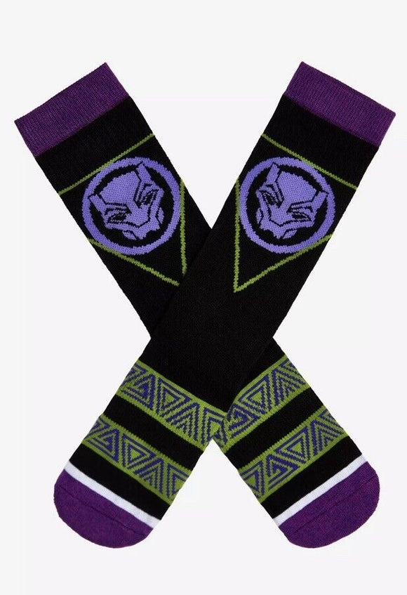 Marvel Black Panther: Wakanda Forever Logo Mens Crew Socks 8-12