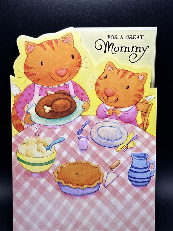 For Mommy on Thanksgiving Greeting Card w/Envelope