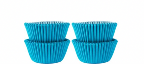 Mini Cupcake Cases 100/pkg - Caribbean Blue 1.25”