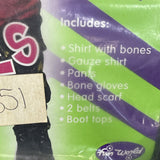 Child Medium 8-10 Buccaneer Bones Skeleton Pirate Costume