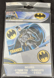 BATMAN THANK YOU NOTES (8) ~ Birthday Party Supplies Stationary Thanks Superhero